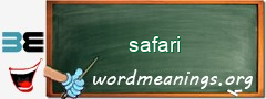 WordMeaning blackboard for safari